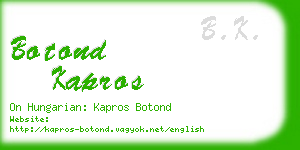 botond kapros business card